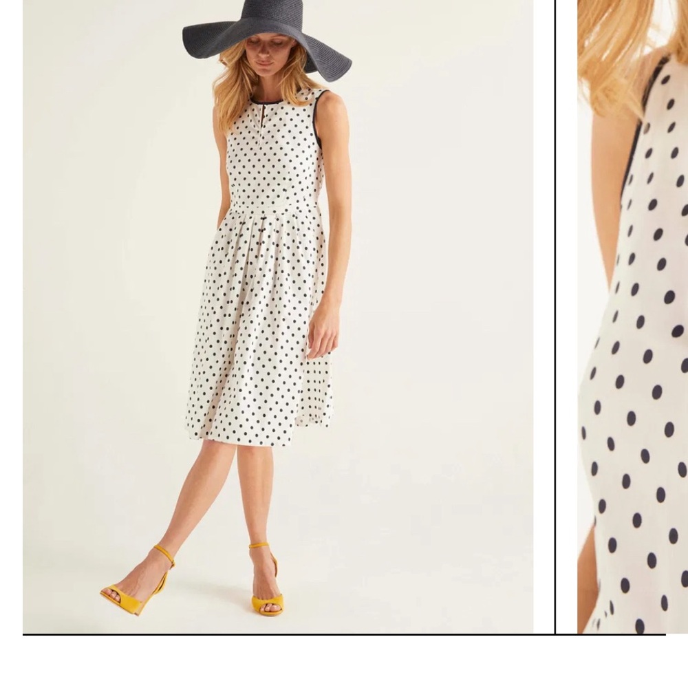 Boden Polka Dot Sleeveless Dress